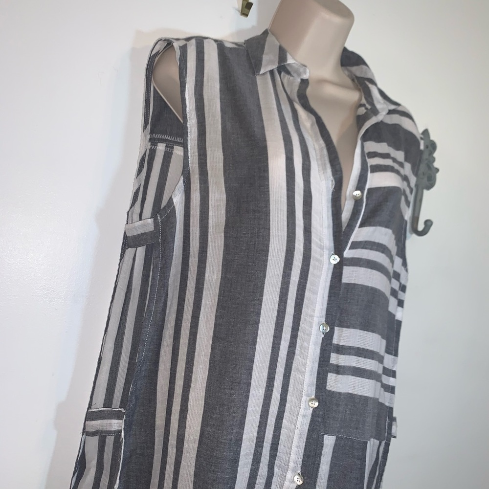 Topshop S Swim Cover Gray White - Picture 5 of 7